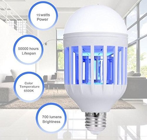 E26 E27 9W 15W 20W Bug Zapper 2 in 1 LED UV Bulb Fly Insect Mosquito Killer Trap Lamp Anti Moustique for Home Indoor Outdoor