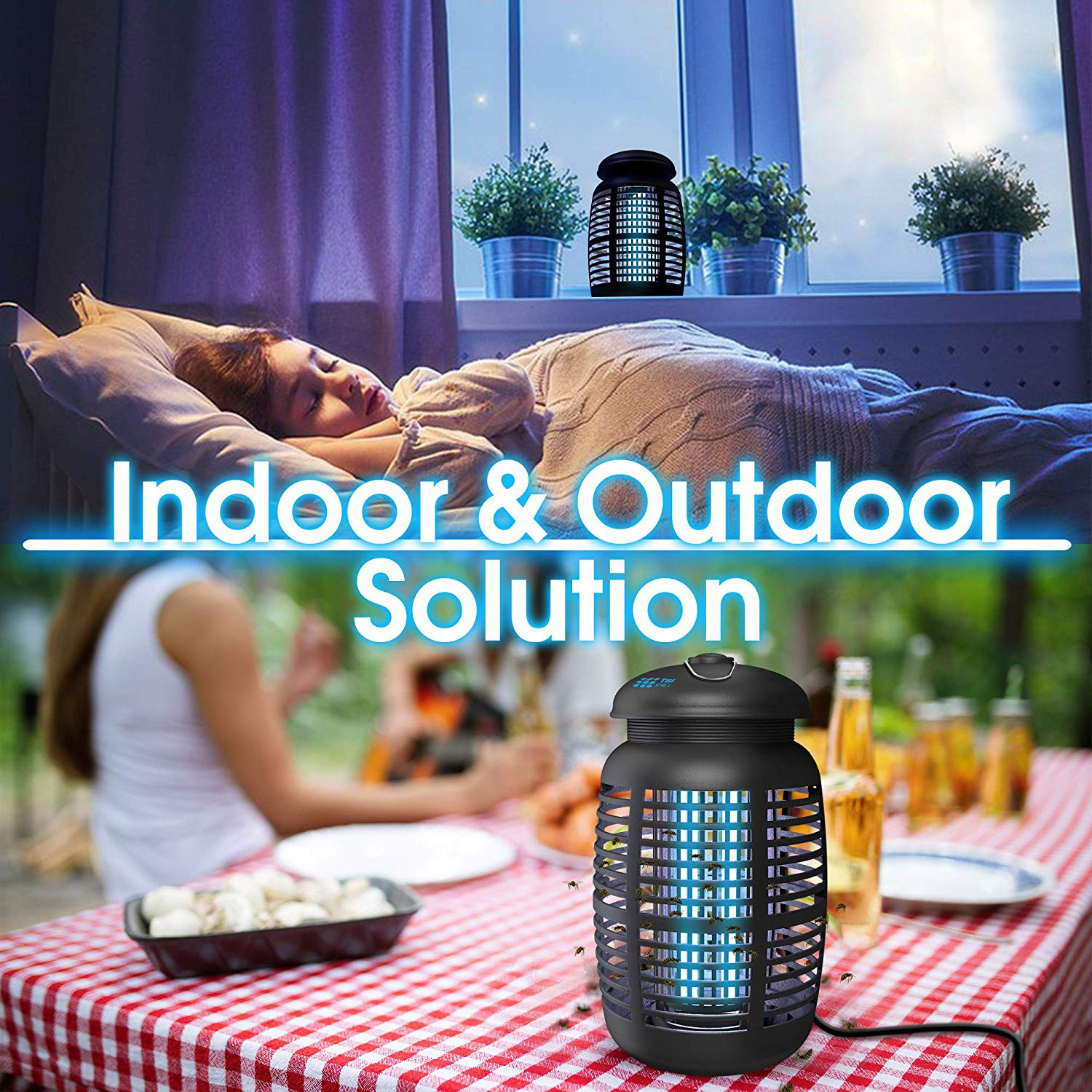 Indoor Fly Trap UVC Led Insect Killer Fly Ccatcher Electric Mosquito Killer CO2 Outdoor Light 18W Mosquitos