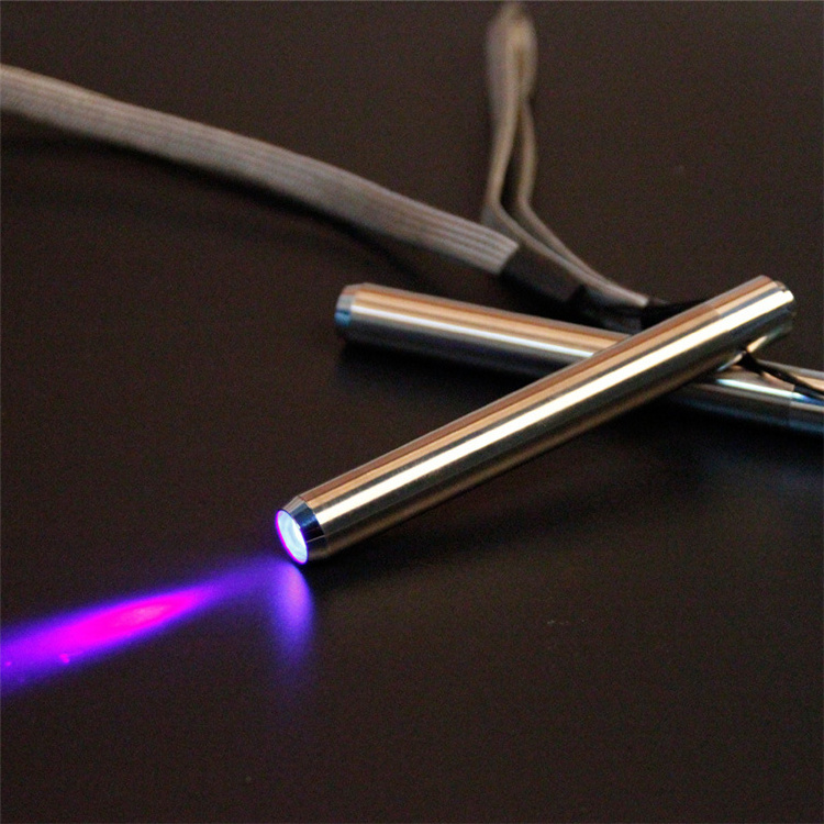 Daily Portable Creative Magic Stainless Steel Led Uv Light flashlight Ballpoint Pen