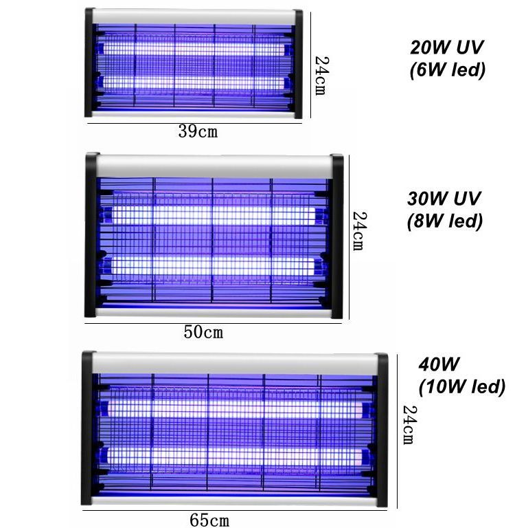 Indoor 4W 6W 8W 10W Uv Led Fly Insect Killer Repellent Outdoor Led Electric Trap Anti bug zapper 20W 30W 40W mosquito killer