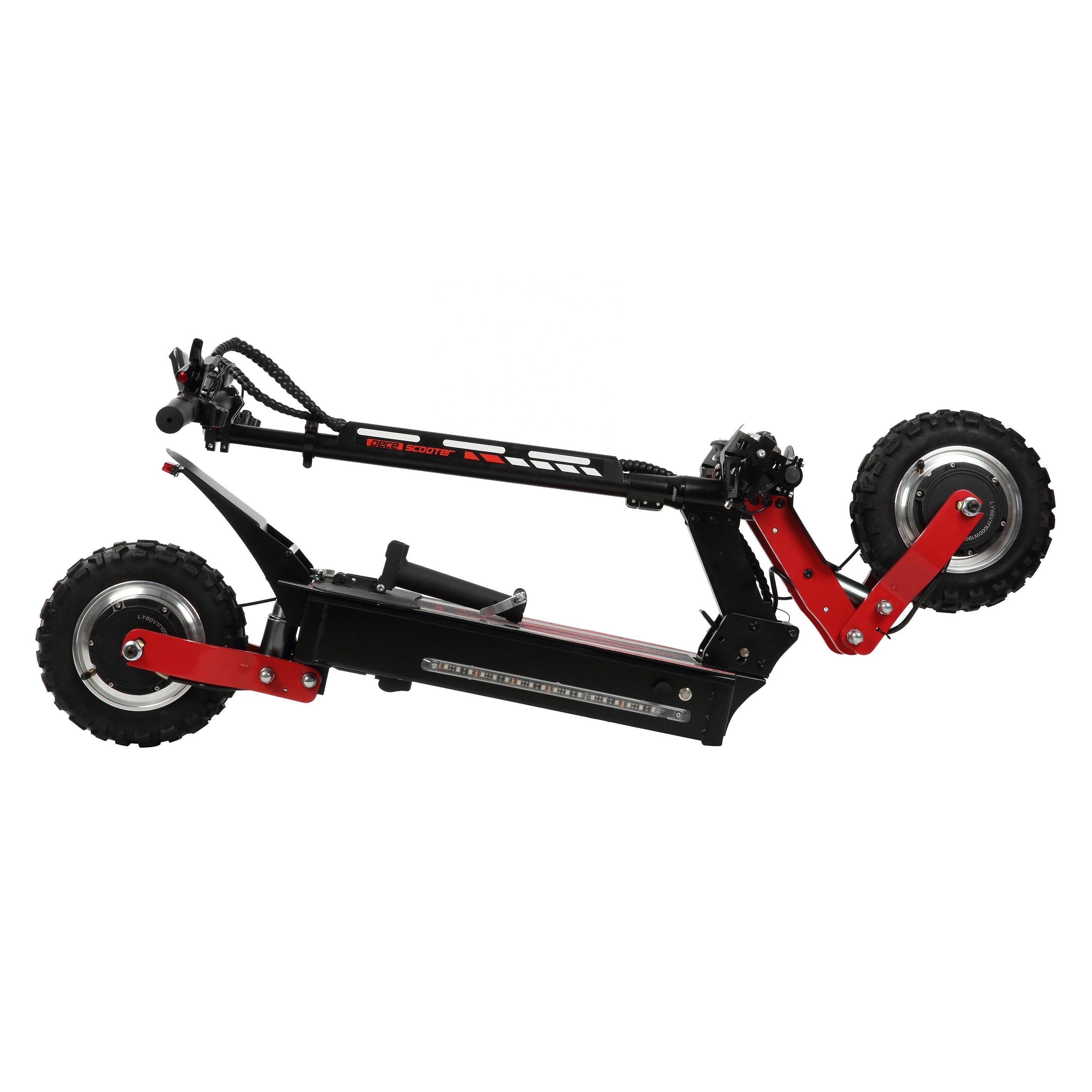 60V 2400W fast mobility off-road electric scooter Electric 10-inch fat pneumatic tire Two Wheel Foldable e scoote Adults