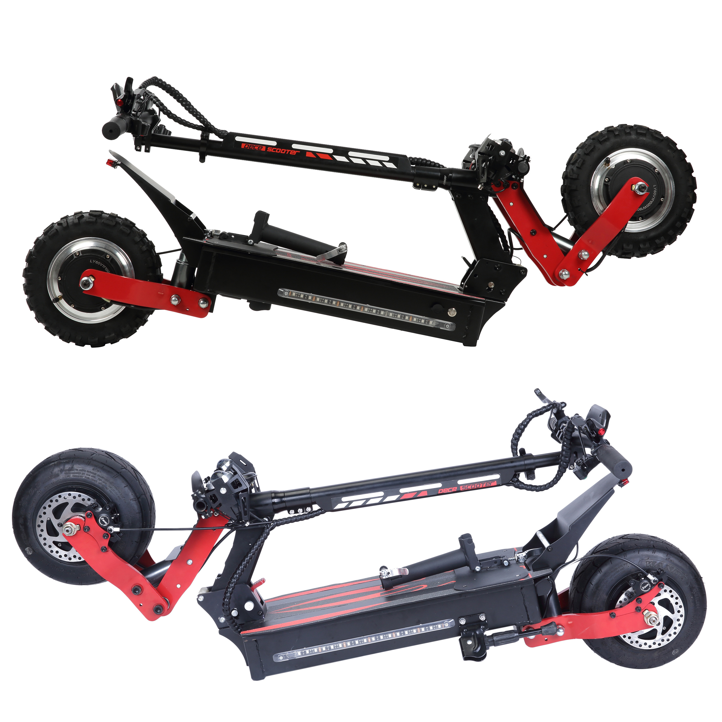 60V 2400W fast mobility off-road electric scooter Electric 10-inch fat pneumatic tire Two Wheel Foldable e scoote Adults