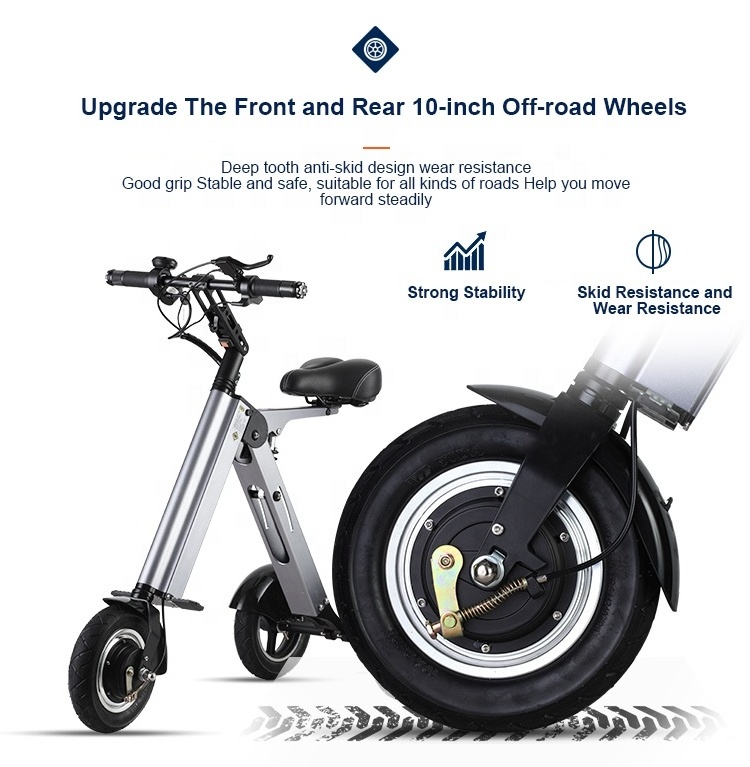 10-inch Folding 250W Wholesale Mobility Adult Exquisite workmanship Power Battery 3 Wheel Electric E-Scooter