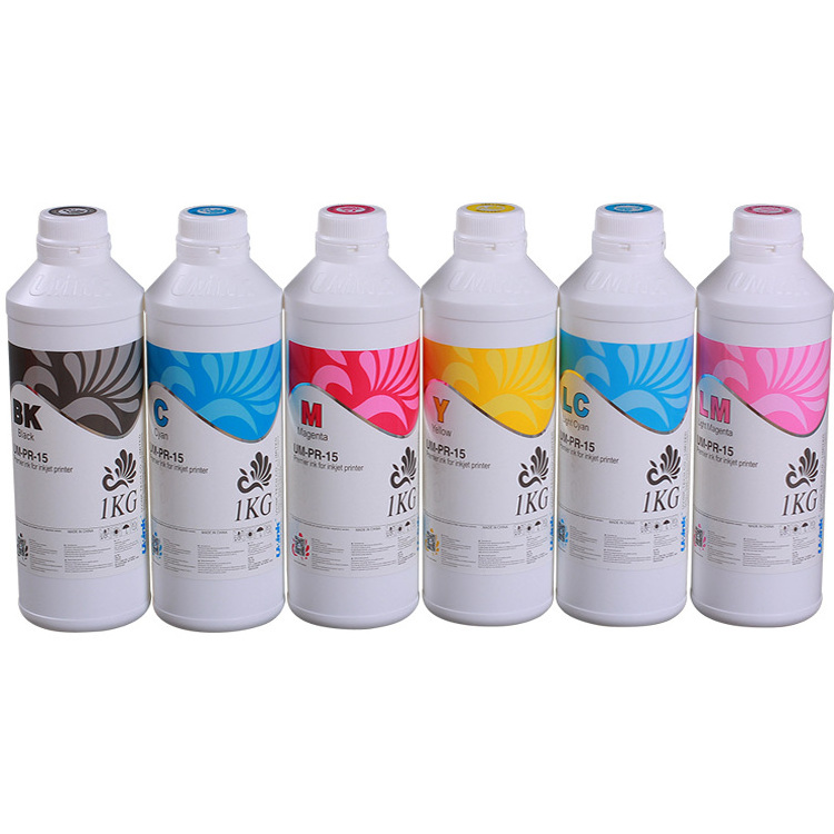 dtg t-shirt printing ink textile pigment dtg white 6 colour ink for DTG printer