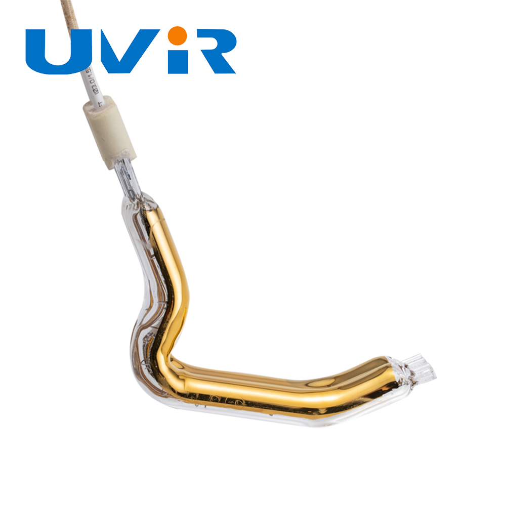 Gold-coated L Type quartz infrared heating element for fast heating of plastic welding