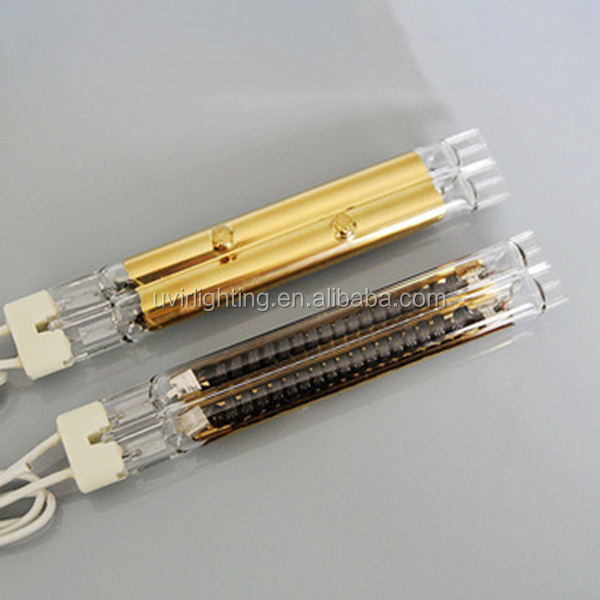 Double tube straight quartz tube twin IR heating element 115V 450W