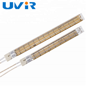 Double tube straight quartz tube twin IR heating element 115V 450W