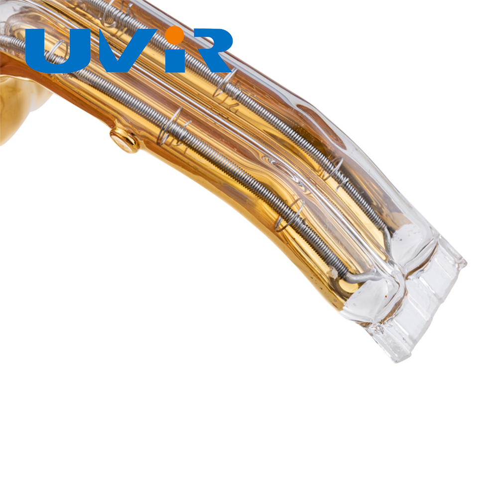 Gold-coated L Type quartz infrared heating element for fast heating of plastic welding