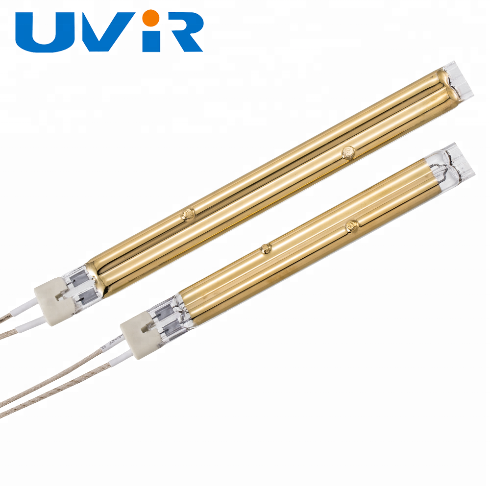 Double tube straight quartz tube twin IR heating element 115V 450W