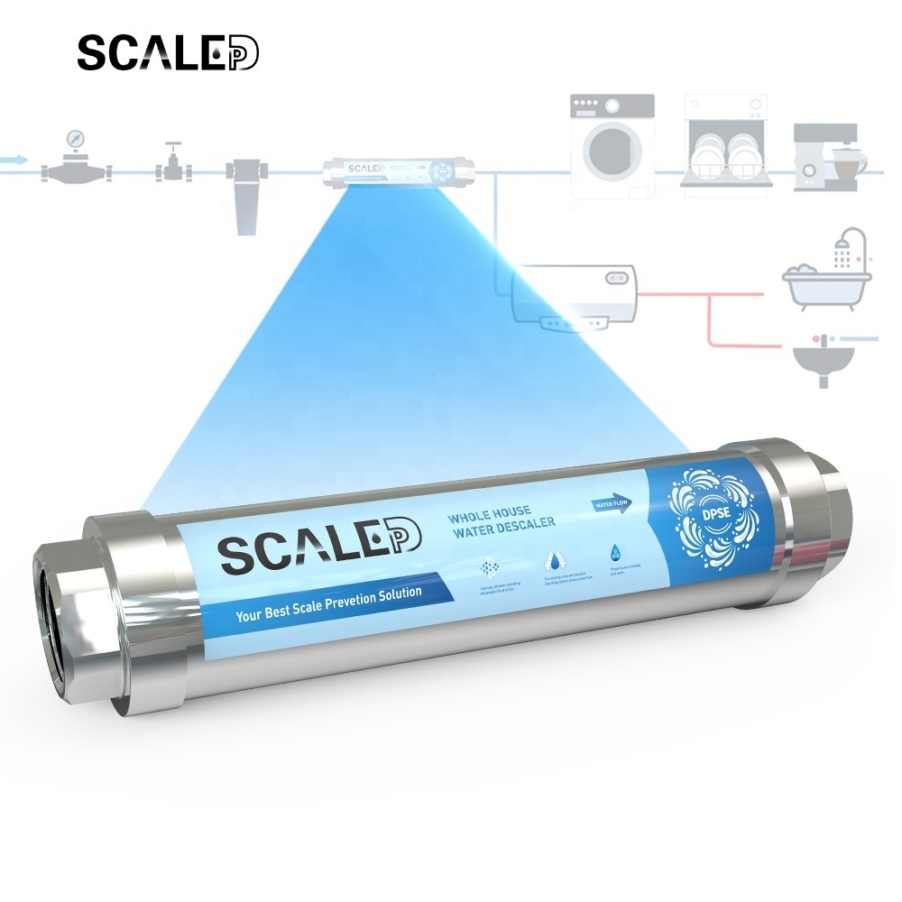 Scaledp High Efficient 1'' Filter Ipse Water Conditioner Anti Limescale Hard Water System Home Use Water Descaler