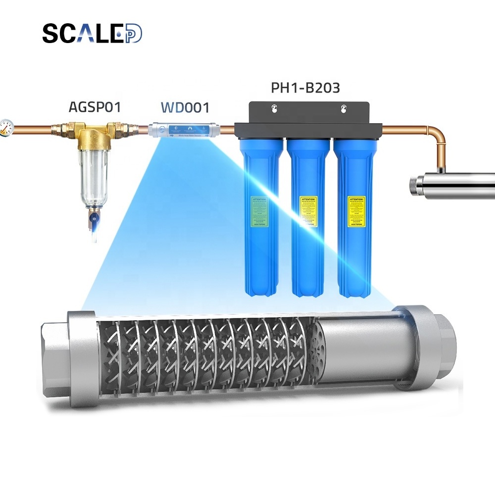 ScaleDp hard water descaler washing machine and water heater descaling anti scale inhibitors remover filter system