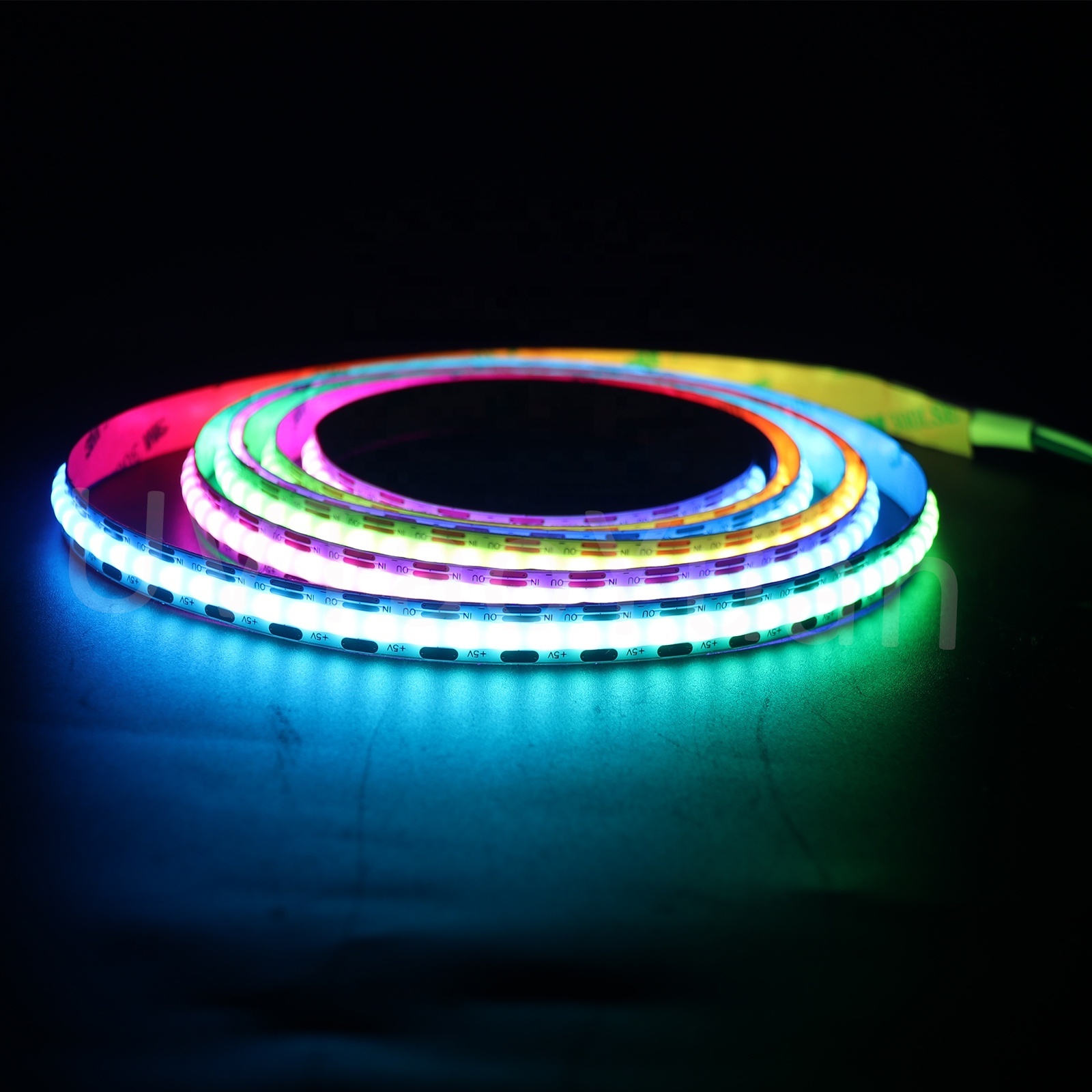 Smart Strip Light ws2812b LED Addressable Flexible Tape Light Narrow Width 5mm Full Color Chasing IC LED Strip Light