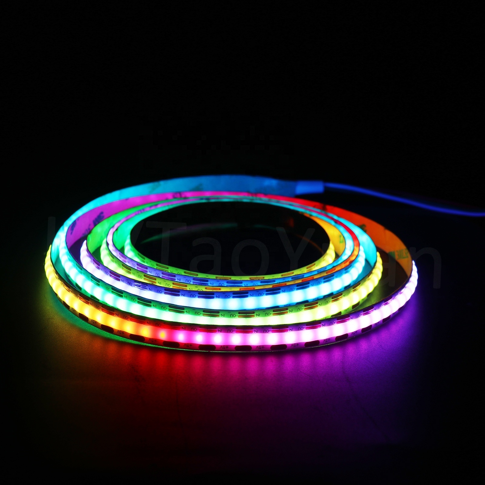 Smart Strip Light ws2812b LED Addressable Flexible Tape Light Narrow Width 5mm Full Color Chasing IC LED Strip Light