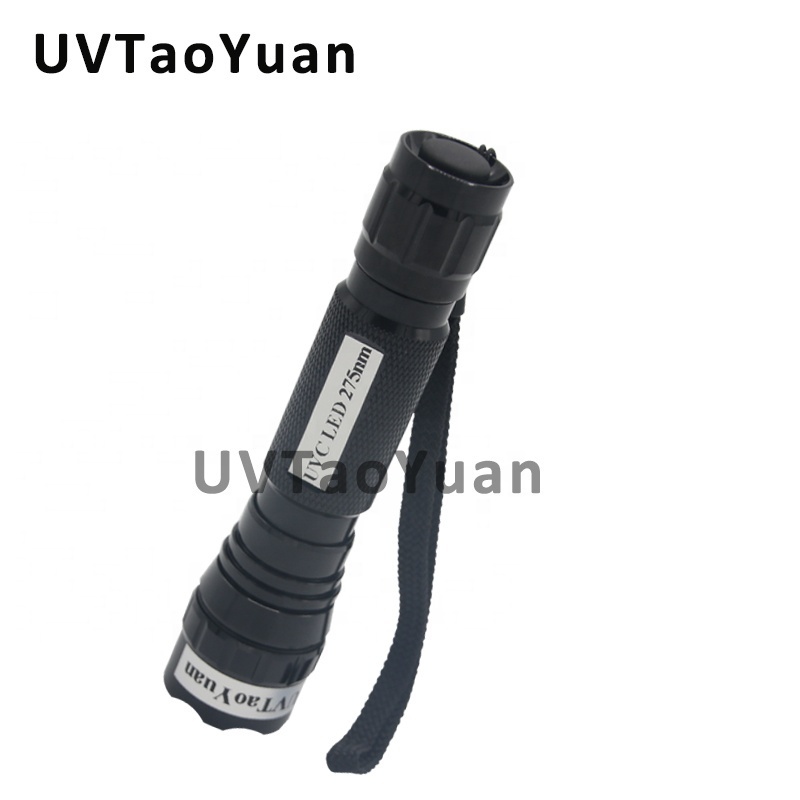 UVC LED Torch Light 265nm 275nm High Power Radiant 60mW 80mW Deep Uvc LED Flashlight