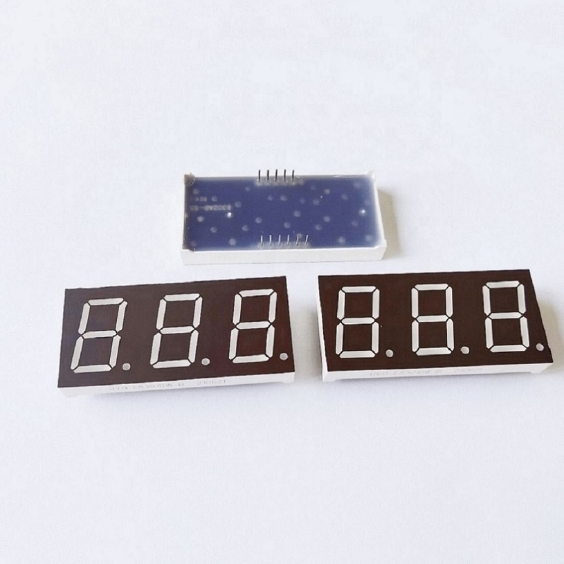 SMD seven segment display for showing  0.8 inch 7 segment led display 3 digit white