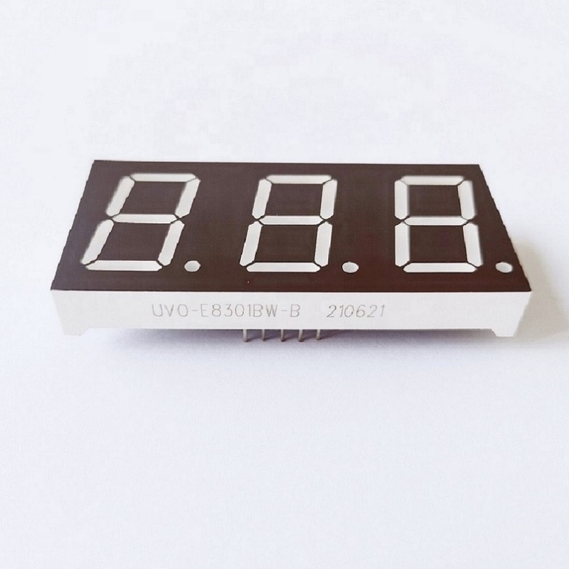 SMD seven segment display for showing  0.8 inch 7 segment led display 3 digit white