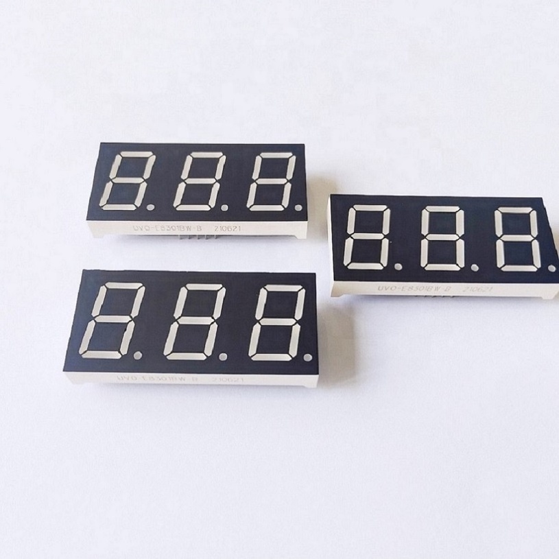 SMD seven segment display for showing  0.8 inch 7 segment led display 3 digit white