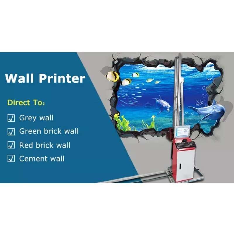 3D Intelligent Touch Screen Pad Vertical Wall Printer Digital Varnish Inkjet Direct To Wall Printing Machine