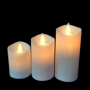 Smoke Free LED Electronic Candle with Warm White Flashing Light for Christmas Birthday Festivals Decoration