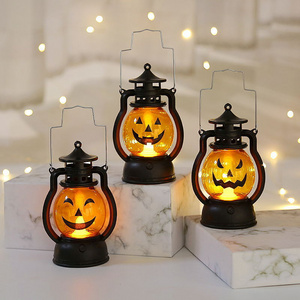 New Halloween Portable Pumpkin Lantern Halloween Small Lantern Electronic Candle Led Lamp