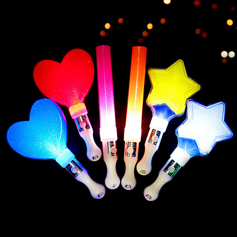 New Five Pointed Star Children Luminous Wand Glow In The Dark Wedding Concert Event Party Supplies Decoration