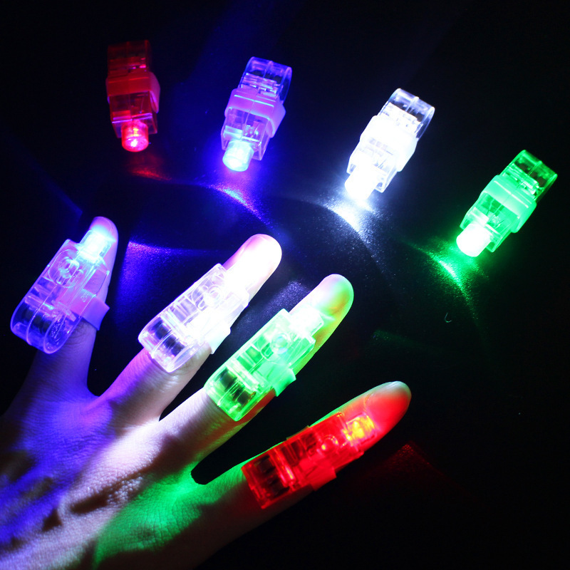 Hot Sale LED Light Up Finger Toy LED Finger Ring Nightclub Concert Cheers Colorful Flashes Party Supplies