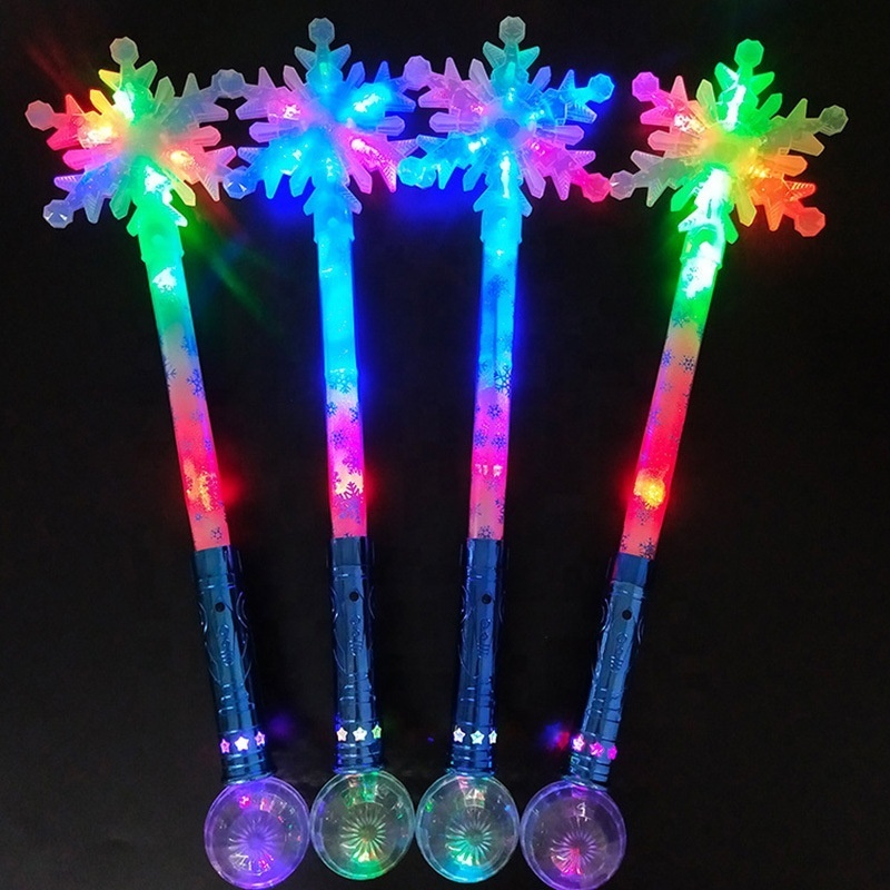 LED Flash Stick Colorful Christmas Snowflake Glow Stick Flash Stick Children's Glow Toy Atmosphere Cheering Props