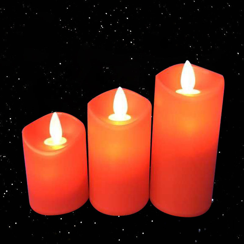 Smoke Free LED Electronic Candle with Warm White Flashing Light for Christmas Birthday Festivals Decoration