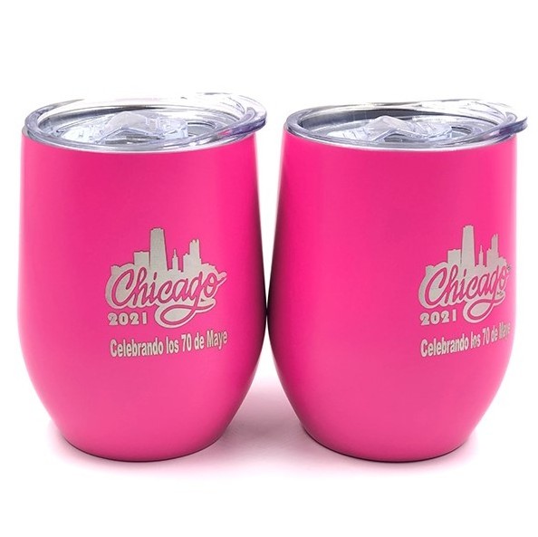 Custom Laser Logo Eggshell Shape 12oz Stainless Steel Wine Tumbler