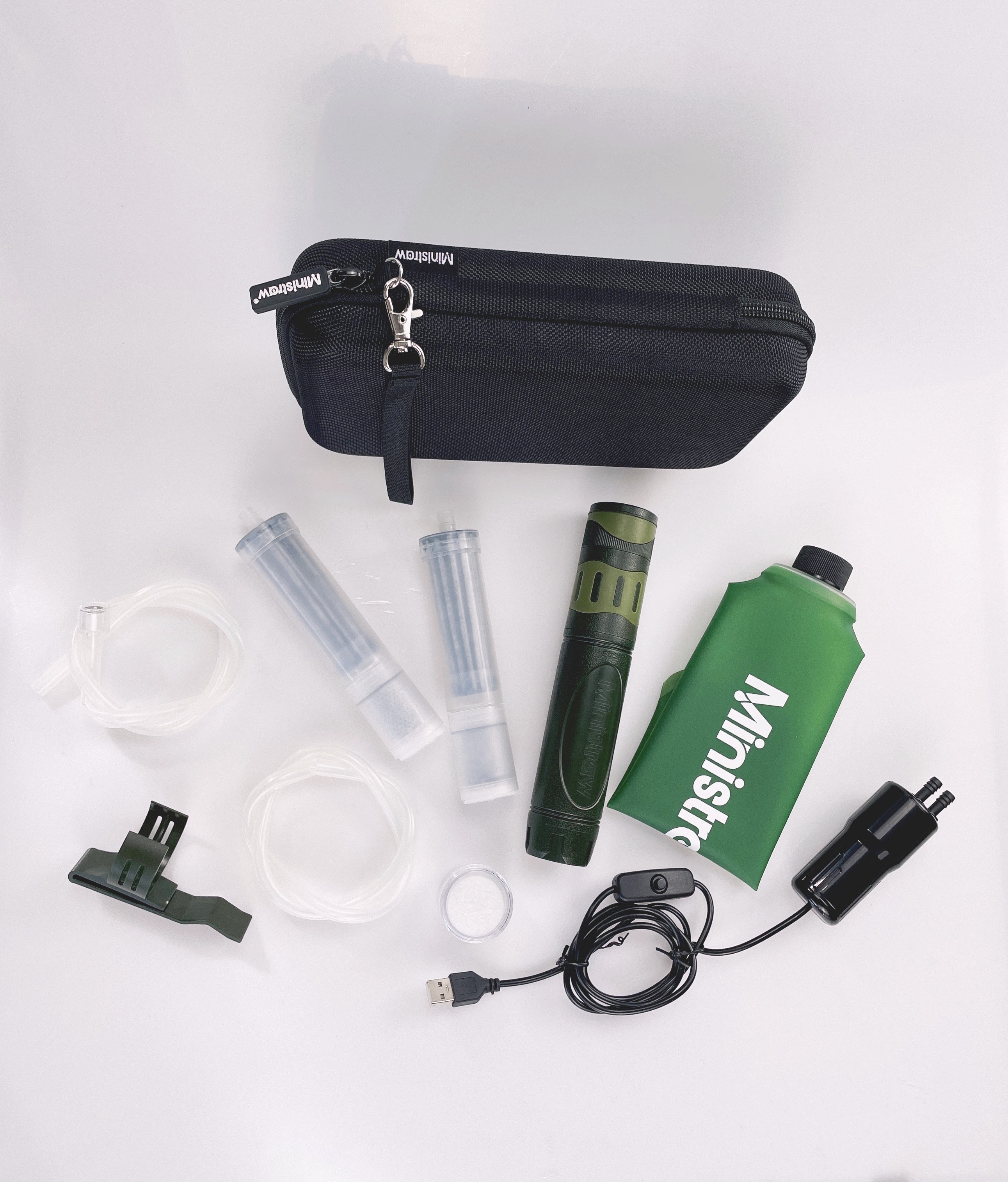 Hot outdoor gear/survival gear with pump water filter