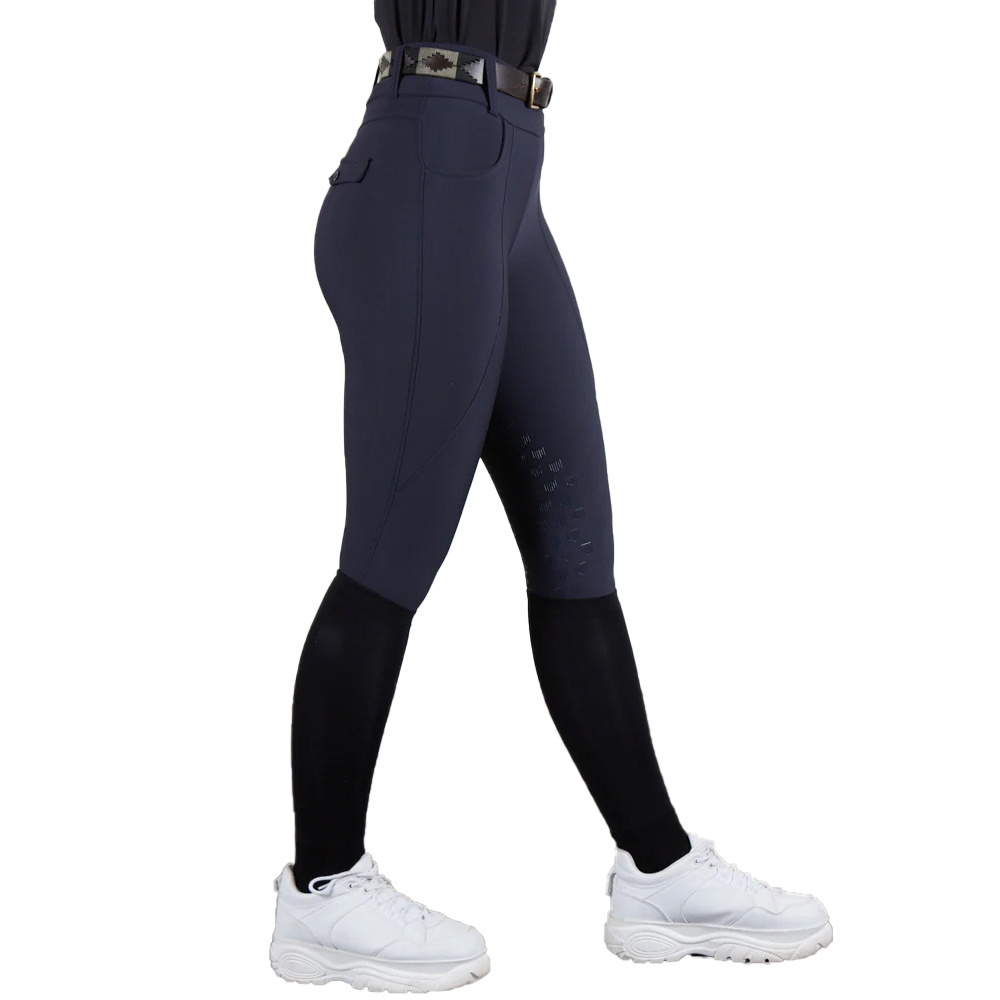 Ready To Ship Low MOQ Horse Full Seat Silicone Breeches Black Color Horse Riding Leggings Equestrian Clothing