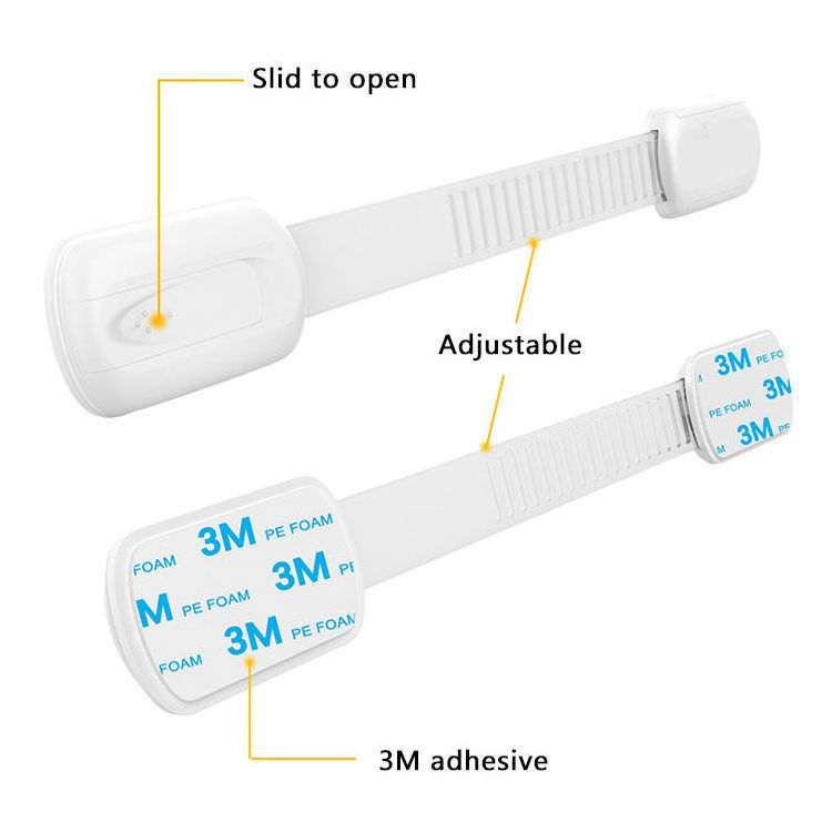 Multi-Use plastic adjustable Kid Door Strap Baby Proofing protective Refrigerator toilet Cabinet Lock