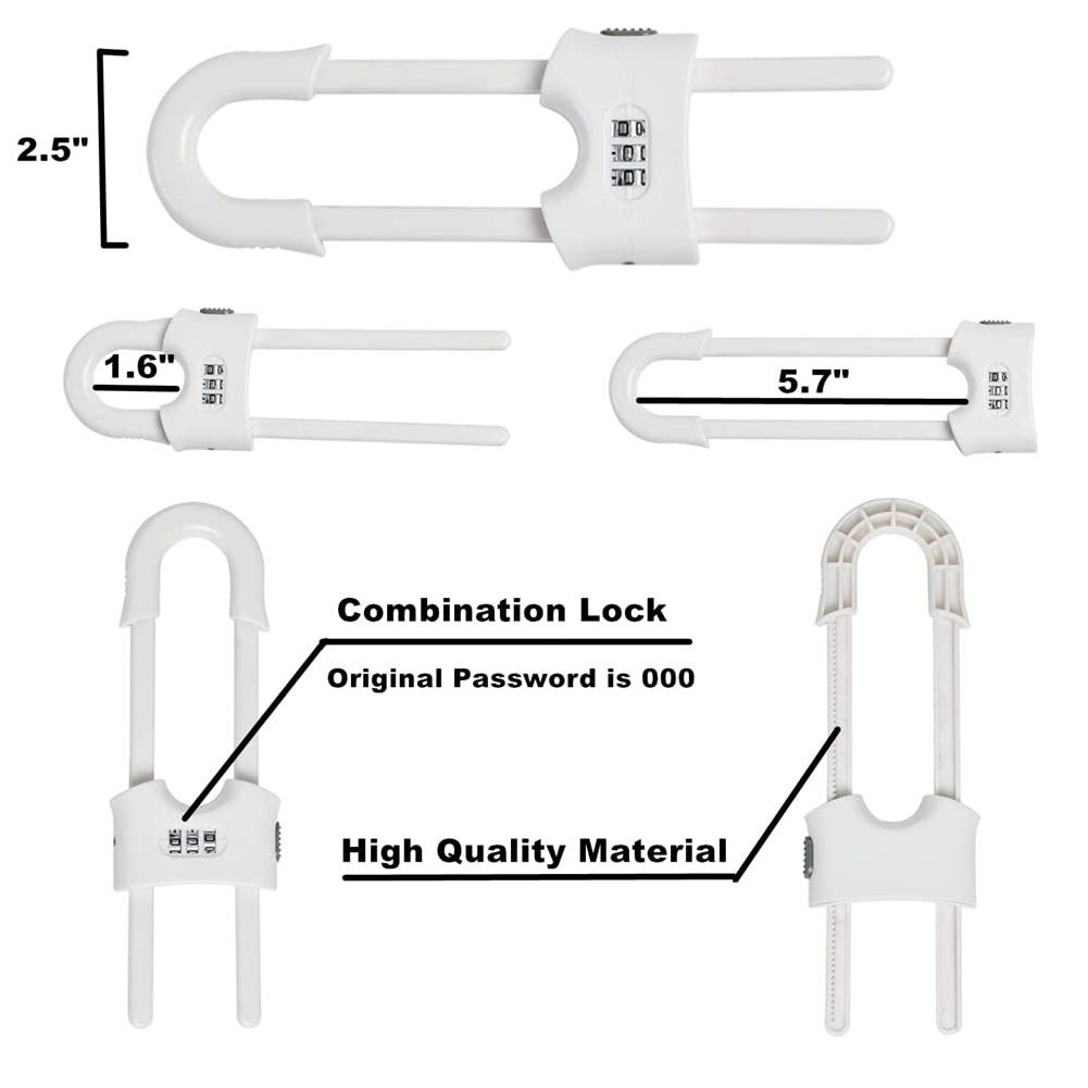 Baby Protection Lock U Shape Children Safety Lock Drawer Door Cabinet Cupboard Kids Safety Lock