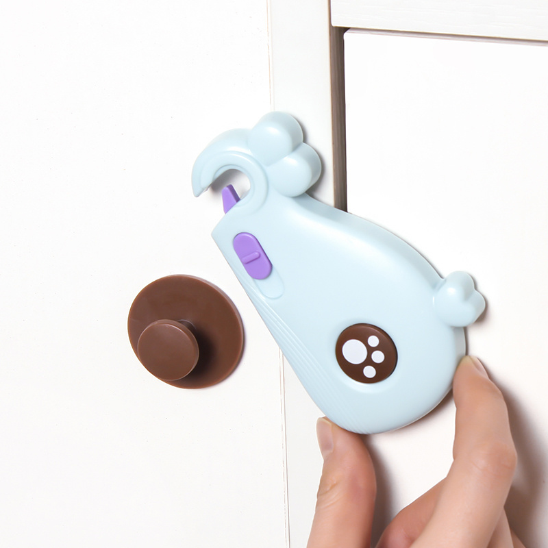 Child Safety Cabinet Locks, Whale Shape Baby Proofing Locks for Cabinet Door Drawer   UW-079