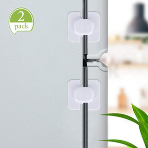 Refrigerator Fridge Freezer Lock Safety Child Lock for Door Cupboard Oven, NO Tools Needed,Easy to use, White