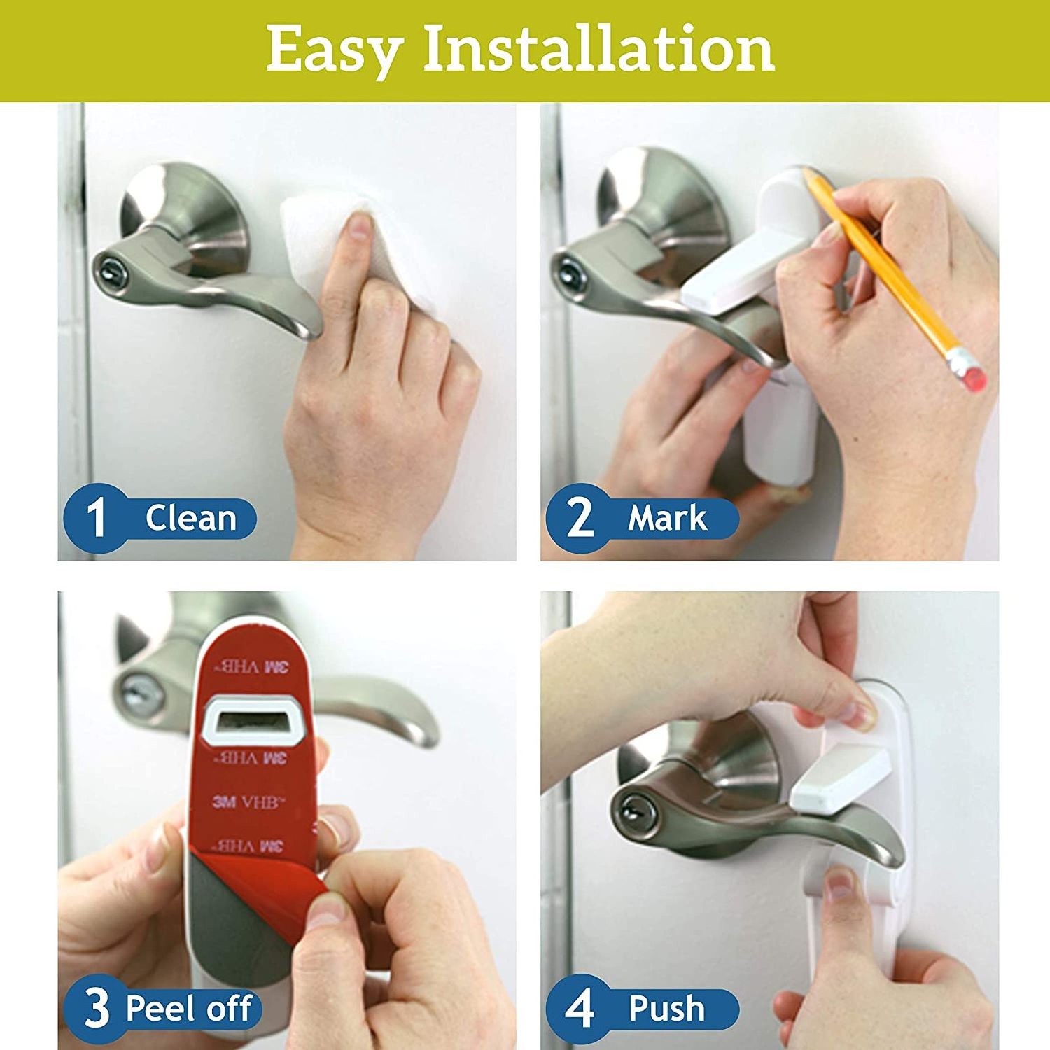 Improved Childproof Door Lever Lock /Baby Proofing Door Lever Locks