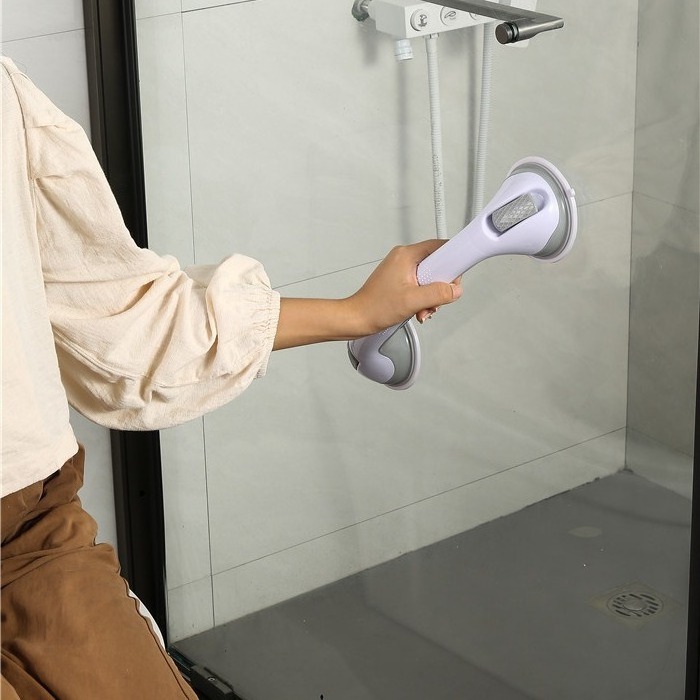 New Bathroom Safety 40cm Hand Grip Strong Sucker Grab Bar Shower Helping Wall Handle For Bathtub