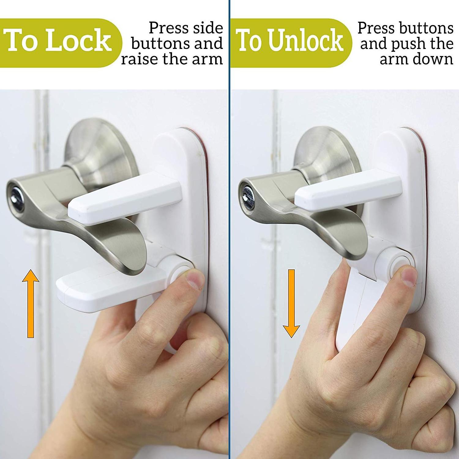 Improved Childproof Door Lever Lock /Baby Proofing Door Lever Locks