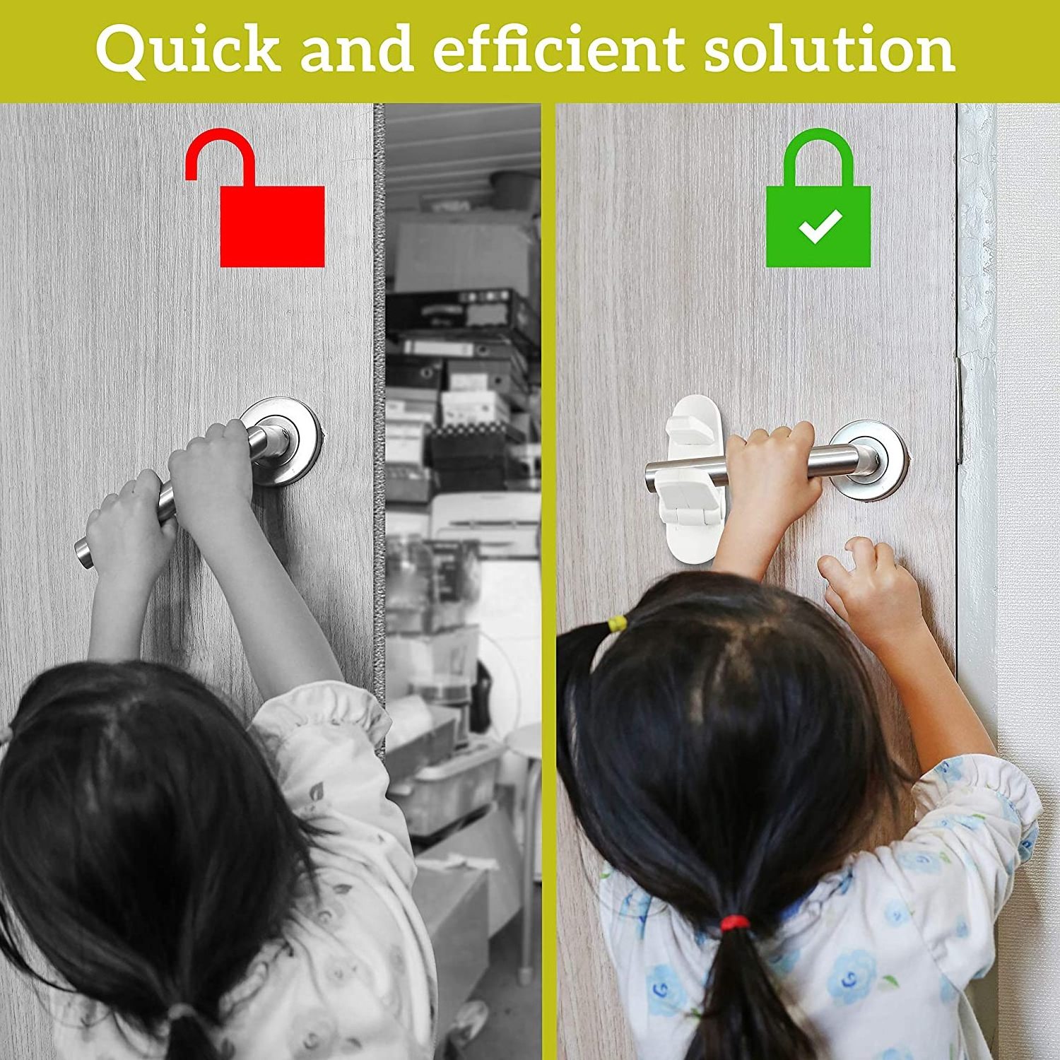 Improved Childproof Door Lever Lock /Baby Proofing Door Lever Locks