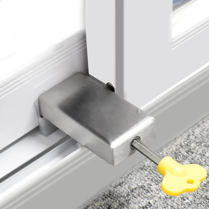 Window lock stopper sliding window aluminum alloy safety lock child protection door and window anti-theft lock