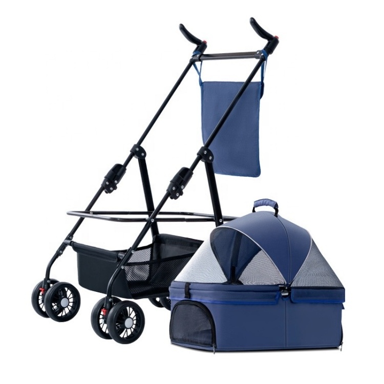 Detachable Pet Dog Cart Go Out Small Cart Pet Cart Detachable Cage Pet Trolley