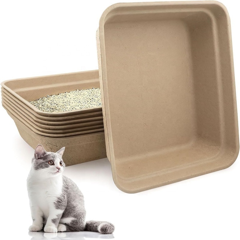 Double Layer Waterproof Travel Disposable Litter Box Waterproof Travel Litter Box Portable 2 in 1 Cat Litter Box