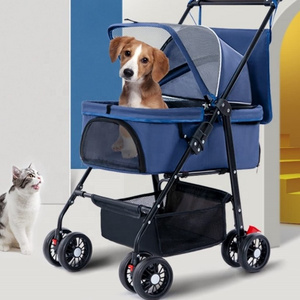 Detachable Pet Dog Cart Go Out Small Cart Pet Cart Detachable Cage Pet Trolley