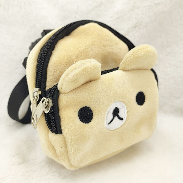 Cute Bear Style Harness Saddle Cartoon Bag Dog Plush Backpack Pocket