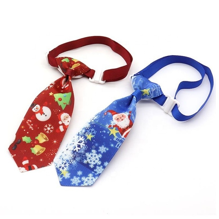 Latest Model Christmas Small Dog Collar Tie Scarf pet Necktie for Puppy Cat