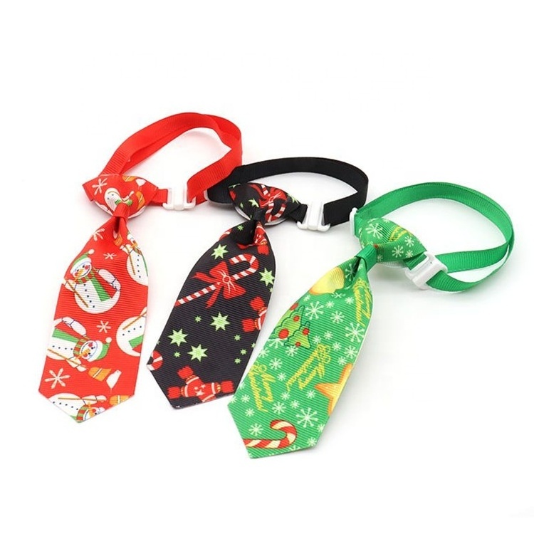 Latest Model Christmas Small Dog Collar Tie Scarf pet Necktie for Puppy Cat