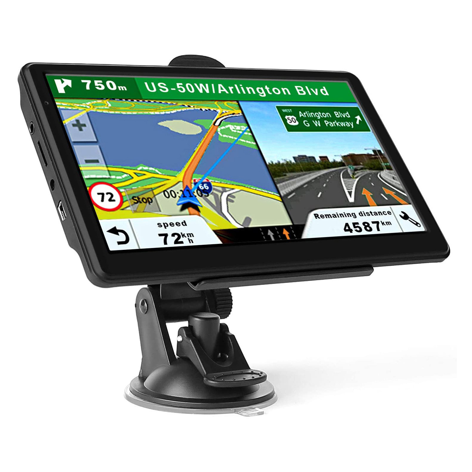 Truck GPS Satellite Navigation 7 Inches Touch Capacitive Screen Sat Nav GPS Navigator For Car