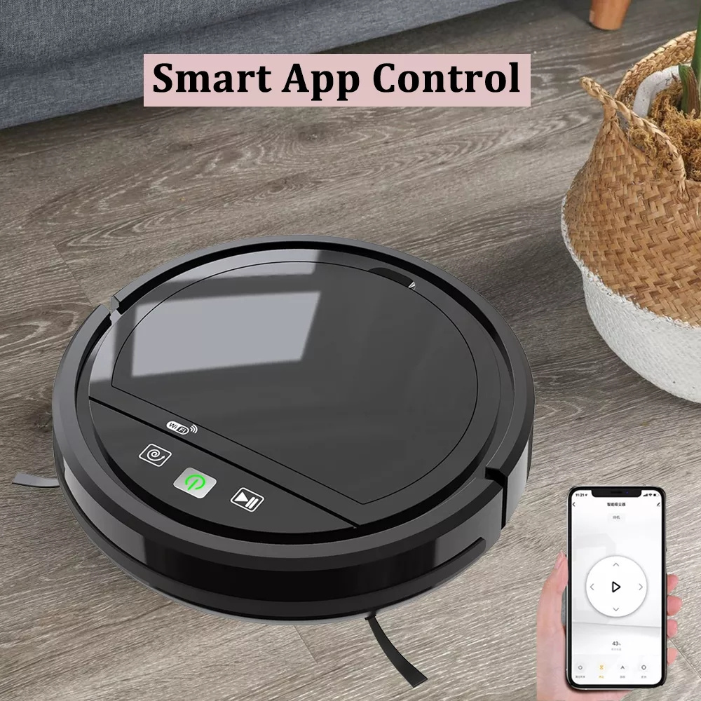 Robot Vacuum Cleaner Sweep And Wet Mopping Robotic Vacuum Robot Cleaner With APP Control Function