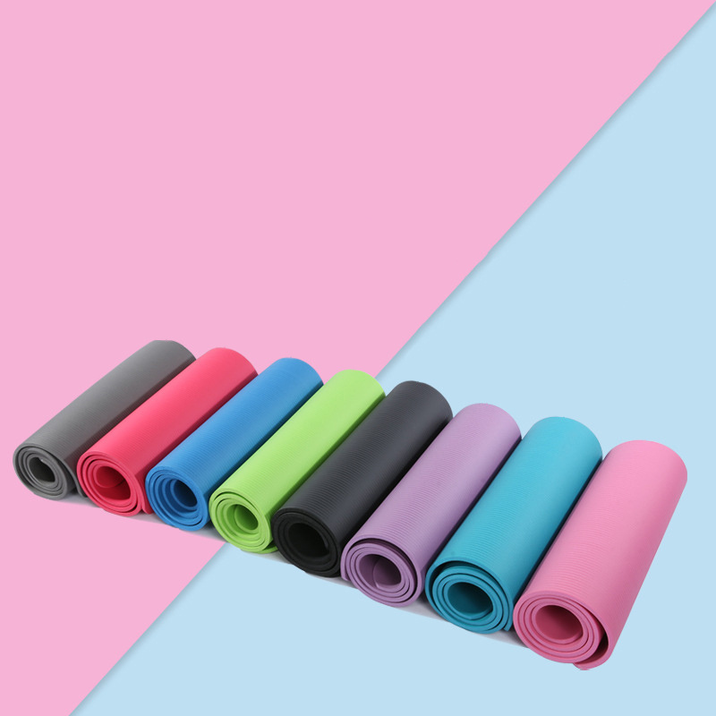 Recycled Yoga Mats Natural Eco Friendly NBR Yoga Mat Custom Printed Logo Fitness Pilates Foldable TPE PVC 6mm Gym Yoga Mat Set