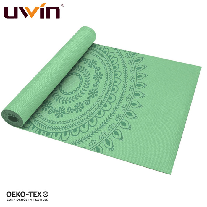 UWIN graceful Cheap price custom Silk digital-printed PVC TPE PU non slip yoga mat for gym